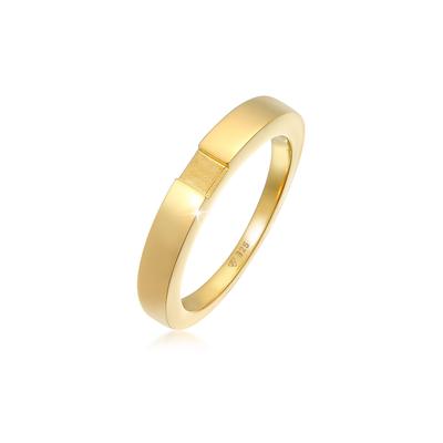 Siegelring ELLI "Bandring Siegelring Schmal 925 Silber" Gr. 52, gold, Fingerringe, Damen, 52mm, Silber 925 (Sterlingsilber), 2.7mm Image