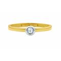 Goldring ADELIA´S "333 Gold Ring mit Zirkonia" Fingerringe Gr. 52, Gelbgold 333, goldfarben (gold) Damen Fingerringe