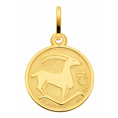 Ketten-Anhänger ADELIA´S, gold, Schmuckanhänger, Damen, Damen, Steinbock, Gelbgold 333-Gold, Gelbgold 333, Gold, Goldschmuck für Damen & Herren