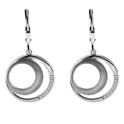 Paar Ohrhänger ADELIA´S "Damen Ohrhänger aus 925 Silber mit Zirkonia", silber, Ohrringe, Damen, Damen Image