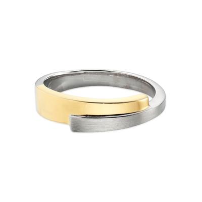 Fingerring BRUNO BANANI "Schmuck Geschenk Silber 925 Damenring" Gr. 53, gold (silberfarben, gelbgoldfarben), Fingerringe, Damen, 53, Silber 925 (Sterlingsilber), 2,5mm Image