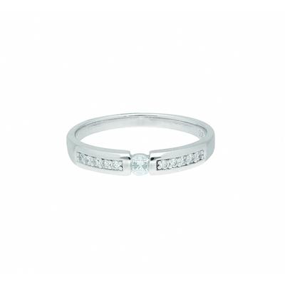 Silberring ADELIA´S "925 Silber Ring mit Zirkonia" Gr. 58, silber, Fingerringe, Damen, 58, Silber 925 (Sterlingsilber), 