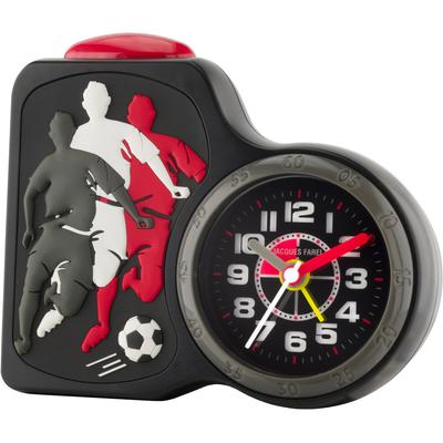 Kinderwecker JACQUES FAREL "ACB 716FO", schwarz, Wecker, Kinder, Quarzwecker, Fußball, Geschenkidee, Kinderzimmer, Schulanfang Image