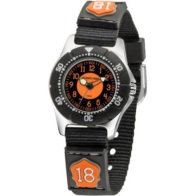 Quarzuhr JACQUES FAREL "KWD 4000" Armbanduhren schwarz (schwarz, orange) Kinder Kinderuhren