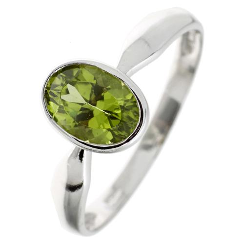 Silberring JOBO Fingerringe Gr. 56, Silber 925 (Sterlingsilber), silberfarben (silber 925) Damen 925 Silber mit Peridot