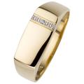 Fingerring JOBO Fingerringe Gr. 66, Gelbgold 585-Diamanten, gelb (gelbgold 585) Herren Goldringe