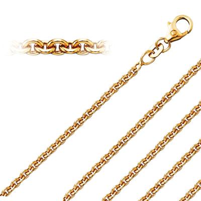 Goldkette ONE ELEMENT "Halskette aus 333 Gelbgold Ø 2,4 mm" Gr. 50, gold, Halsketten, Damen, 50, Gelbgold 333, Damen Gol