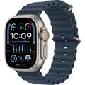Smartwatch APPLE "Watch Ultra 2 GPS 49 mm + Cellular Titanium One-Size" Smartwatches blau (titanium, blue ocean) Fitness-Tracker Bestseller