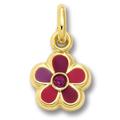 Ketten-Anhänger ONE ELEMENT "Zirkonia Blume Anhänger aus 333 Gelbgold" Schmuckanhänger Gr. Damen, Gelbgold 333, goldfarben (gold) Mädchen Mädchenschmuck