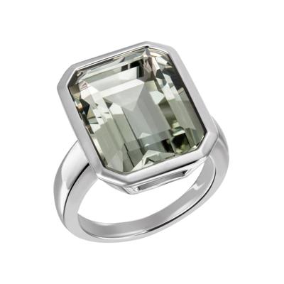 Fingerring FIRETTI "Schmuck Geschenk Silber 925 Silberring Quadrat" Gr. 58, bunt (silberfarben, grün, grün), Fingerringe, Damen, 58, Silber 925 (Sterlingsilber), 2,3mm, mit Amethyst Image