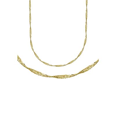 Kette ohne Anhänger FIRETTI "Schmuck Geschenk Silber 925 Halsschmuck Halskette Singapurkette" Gr. 38, gold (gelbgoldfarben), Halsketten, Damen, 38, Silber 925 (Sterlingsilber), B: 1,7mm, Made in Germany, B:1,7mm Image