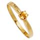 Goldring JOBO "Ring mit Citrin" Fingerringe Gr. 52, Gelbgold 585, gelb (gelbgold 585) Damen Fingerringe