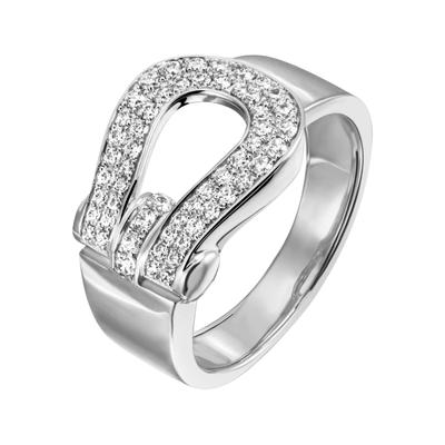 Fingerring JOBO Gr. 54, silber (silber 925, weiß), Fingerringe, Damen, 54, Silber 925 (Sterlingsilber), 925 Silber mit 55 Zirkonia Image
