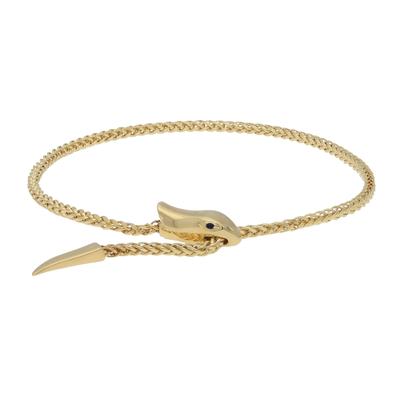 Goldarmband VIVANCE "golden snake" Armbänder Gr. Gelbgold 375, gelb (gelbgold 375) Damen