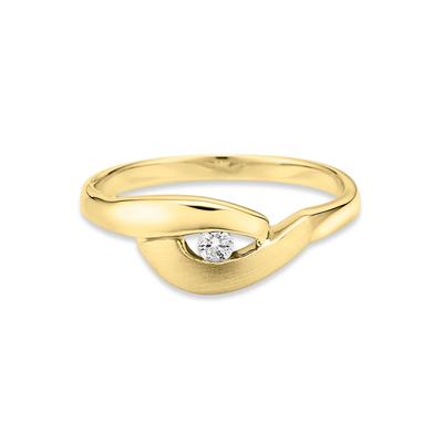Fingerring BRUNO BANANI "Schmuck Geschenk Silber 925 Damenring" Gr. 59, gold (gelbgoldfarben, kristallweiß, kristallweiß), Fingerringe, Damen, 59, Silber 925 (Sterlingsilber), 1,9mm, mit Zirkonia (synth.) Image