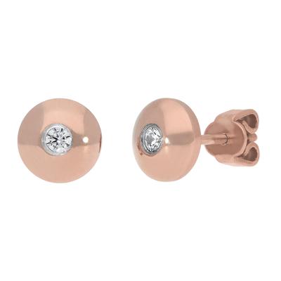 Paar Ohrstecker TITANIA "Ohrringe", rosa (roségoldfarben), Ohrringe, Damen, Titan