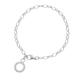 Charm-Armband GIORGIO MARTELLO MILANO "mit Schriftzug zum Einhängen von Charms, Silber 925" Armbänder Gr. 19 cm, Silber 925 (Sterlingsilber), silberfarben (silber) Damen Charm Armbänder