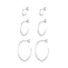 Ohrring-Set ELLI "Creolen Stecker Set Basic (6 tlg.) 925 Silber", silber, Ohrringe, Damen, OneSize, ohne Stein, Silber 925 (Sterlingsilber)