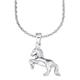 Kette mit Anhänger AMOR "Pferd, 2021181" Halsketten Gr. Silber 925 (Sterlingsilber), Länge: 38 cm, silberfarben Mädchen Mädchenschmuck