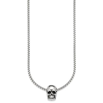 Kette mit Anhänger BRUNO BANANI "Schmuck Geschenk Halskette Scull Totenkopf, Venezianerkette", silber (edelstahlfarben), Halsketten, Herren, Edelstahl, L: 55cm B: 3mm, B:3mm Image