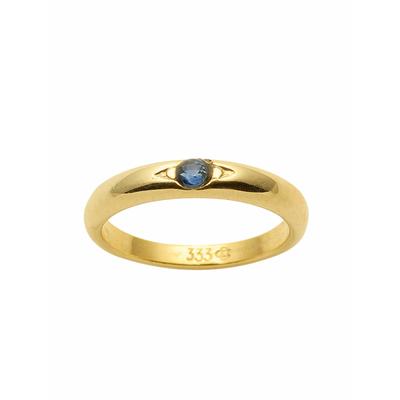 Ketten-Anhänger ADELIA´S "333 Gold Anhänger Taufring mit Safir Ø 10,1 mm", blau, Schmuckanhänger, Damen, Gelbgold 333, 3