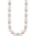 Collier S.OLIVER "9239436" Halsketten Gr. Edelstahl, Länge: 45 cm Breite: 7 mm, rosegold (silberfarben, roségoldfarben, weiß) Damen Colliers