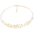 Collier VIVANCE "Perlen" Halsketten Gr. Gelbgold 375, gelb (gelbgold 375) Damen Colliers