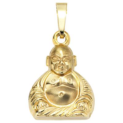 Ketten-Anhänger JOBO "Anhänger Buddha", gold (gelbgold 333), Schmuckanhänger, Damen, Gelbgold 333, 333 Gold