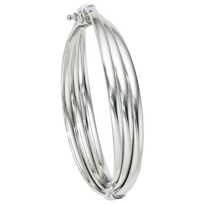 Armreif JOBO, silber (silber 925), Armbänder, Damen, Silber 925 (Sterlingsilber), oval 925 Silber