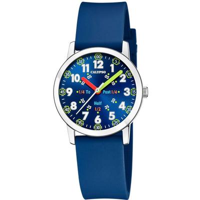 Quarzuhr CALYPSO WATCHES "My First Watch, K5825/6" Armbanduhren blau (dunkelblau) Kinder Kinderuhren