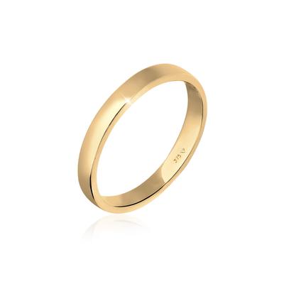Fingerring ELLI PREMIUM "Ehering Trauring Partnerring Basic 375 Gelbgold" Gr. 52, gold, Fingerringe, Damen, 52mm, ohne Stein, Gelbgold 375 Image