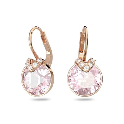 Paar Ohrhänger SWAROVSKI "Bella V Drop-Ohrhänger, Rundschliff, 5662093, 5662114", rosa (roségoldfarben, rosa, rosa), Ohrringe, Damen, Metall, mit Swarovski Kristall Image