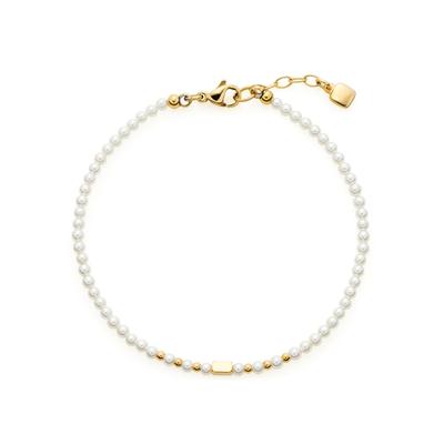 Armband CIAO BY LEONARDO "Doro, 022119", gold (gelbgoldfarben, weiß), Armbänder, Damen, Edelstahl-Perlen, Edelstahl, Perlen, mit Perle (imitiert) Image