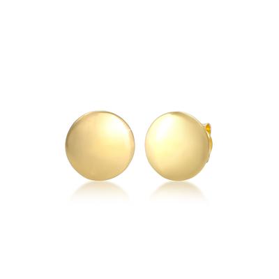 Paar Ohrstecker ELLI "Ohrstecker Plättchen 925 Sterling Silber", gold, Ohrringe, Damen, OneSize, ohne Stein, Silber 925 (Sterlingsilber) Image