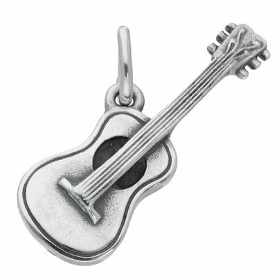 Ketten-Anhänger ADELIA´S "925 Silber Anhänger Gitarre", silber, Schmuckanhänger, Damen, Silber 925 (Sterlingsilber), 925