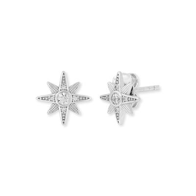 Paar Ohrstecker ENGELSRUFER "Stern, ERE-NEWSTAR-ZI-BI-ST, ERE-NEWSTAR-ZI-ST", silber (silberfarben, kristallweiß, kristallweiß), Ohrringe, Damen, Silber 925 (Sterlingsilber), mit Zirkonia (synth.) Image