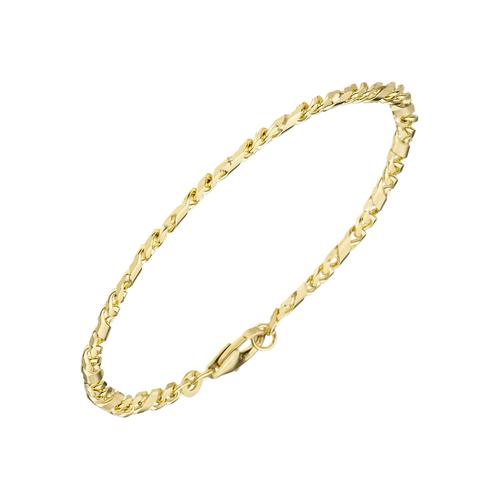 Goldarmband JOBO, gold (gelbgold 333), Armbänder, Damen, Gelbgold 333, 333 Gold massiv 19 cm