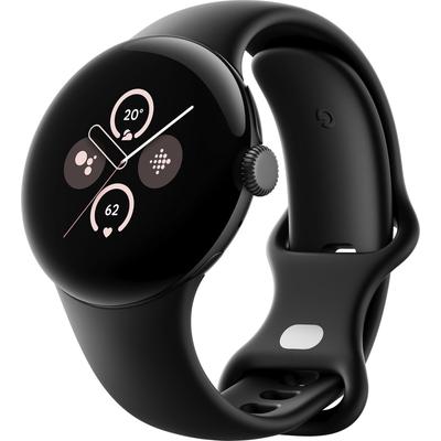 Smartwatch GOOGLE "Pixel Watch 2 LTE" Smartwatches schwarz (schwarz, obsidian) Fitness-Tracker