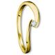 Diamantring ONE ELEMENT "0.04 ct Diamant Brillant Ring aus 585 Gelbgold" Fingerringe Gr. 56, mit Diamant, Gelbgold 585-Diamanten, goldfarben (gold) Damen Diamantringe