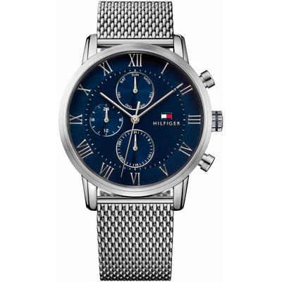 Multifunktionsuhr TOMMY HILFIGER "Sophisticated Sport, 1791398" Armbanduhren silberfarben Herren Quarzuhren