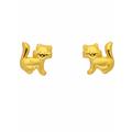 Paar Ohrhänger ADELIA´S "333 Gold Ohrringe Ohrstecker Katze" Gr. Damen, Gelbgold 333, goldfarben (gold) Damen Ohrhänger