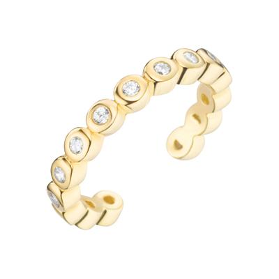 Ohrklemme FIRETTI "Schmuck Geschenk Silber 925 Ear Cuff", gold (gelbgoldfarben, kristallweiß, kristallweiß), Ohrringe, Damen, Silber 925 (Sterlingsilber), mit Zirkonia (synth.) Image