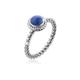 Fingerring NENALINA "Lapislazuli Geburtsstein September Edel 925 Silber" Fingerringe Gr. 56 mm, mit Steinen, Silber 925 (Sterlingsilber), 2 mm, blau (blau, blau) Damen Fingerringe