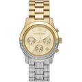 Chronograph MICHAEL KORS "RUNWAY, MK7329" Armbanduhren goldfarben (silbergoldfarben) Damen Quarzuhren