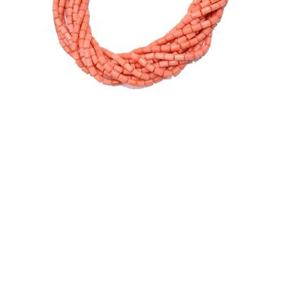 Schmuck-Kettenstrang FIRETTI "Schmuck Geschenk Halsschmuck Halskette Steinkette Edelstein Koralle", orange (koralle), Ba