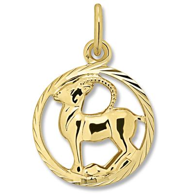 Sternzeichen-Anhänger ONE ELEMENT "Steinbock Sternzeichen Anhänger aus 333 Gelbgold", gold, Schmuckanhänger, Damen, Dame