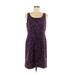 Ann Taylor LOFT Casual Dress - Mini Scoop Neck Sleeveless: Purple Dresses - New - Women's Size 6 Petite
