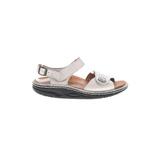 Finn Comfort Sandals: Gray Solid Shoes - Women's Size 37 - Open Toe