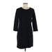 Old Navy Casual Dress - Sheath Crew Neck 3/4 sleeves: Black Print Dresses - New - Women's Size Medium