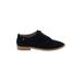 Hush Puppies Flats: Oxford Stacked Heel Casual Black Solid Shoes - Women's Size 7 - Almond Toe